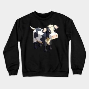 Udderly Chubby Chibi Isometric Cow Crewneck Sweatshirt